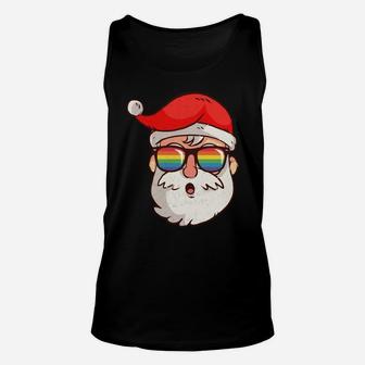 [Lgbt] Gay Christmas Santa Claus Pride Rainbow Men Woman Sweatshirt Unisex Tank Top | Crazezy